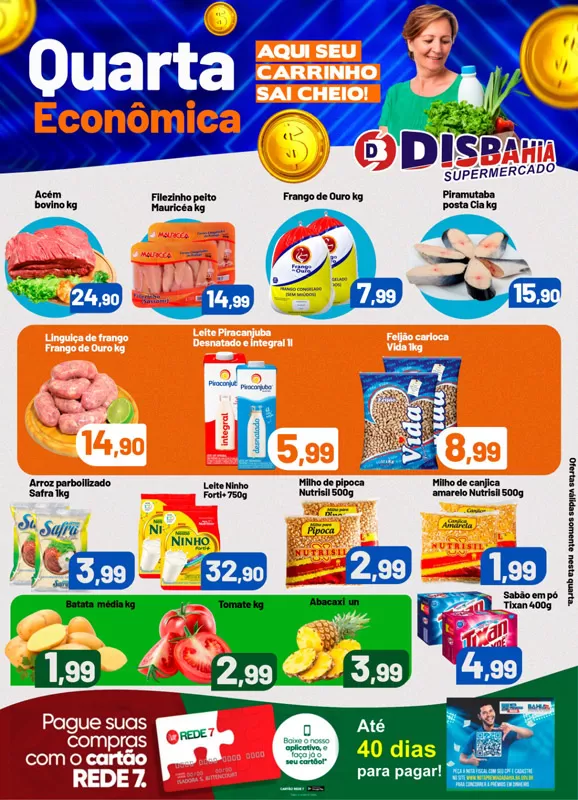 Economize na Quarta Econômica do Disbahia Supermercado!