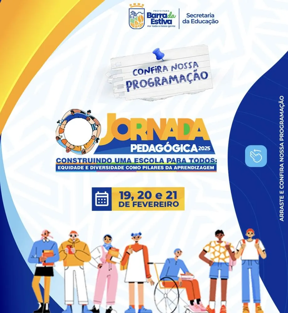 Prefeitura de Barra da Estiva divulga programação da Jornada Pedagógica 2025