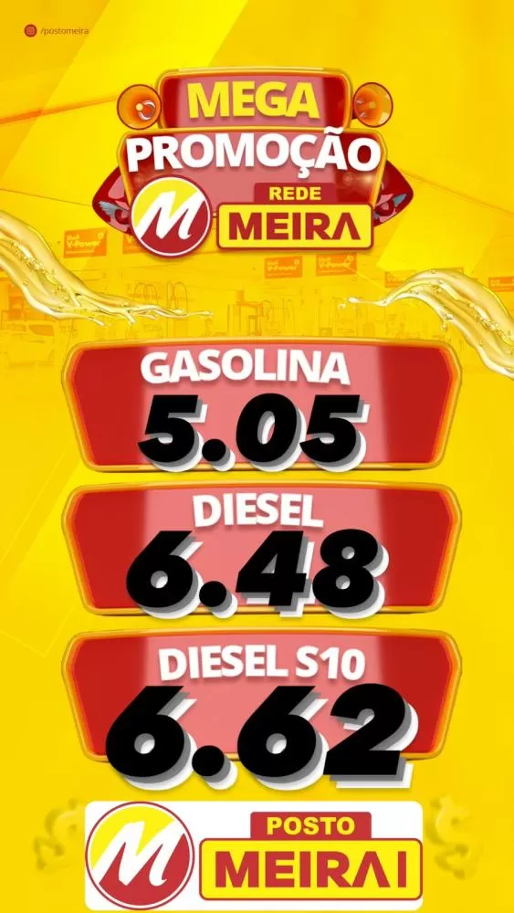 Promoção de combustíveis no Posto Meira I