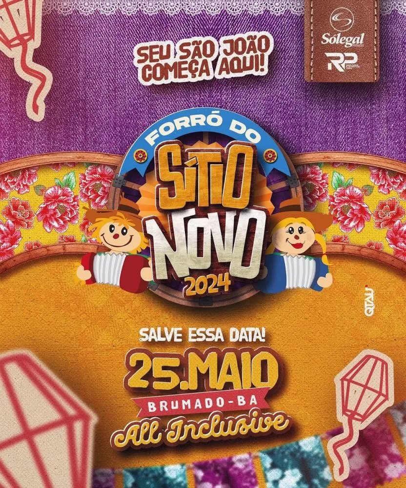 Brumado: Forró do Sítio Novo 2024 acontecerá dia 25 de maio