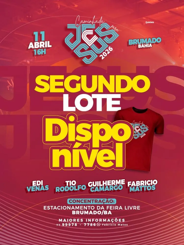 Caminhada para Jesus anuncia o segundo e último lote de camisetas; vendas já começaram