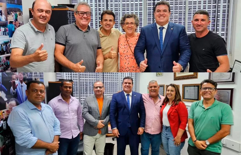 Deputado Marquinho Viana recebe líderes políticos em seu gabinete na Alba