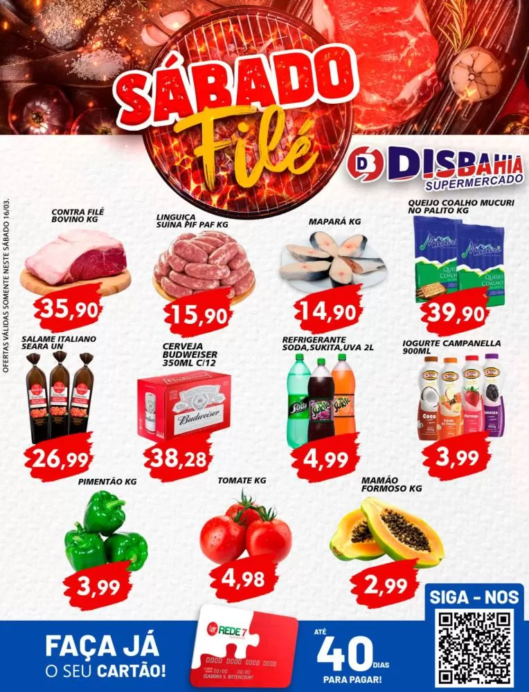 Ofertas: Sábado Filé do Disbahia Supermercado