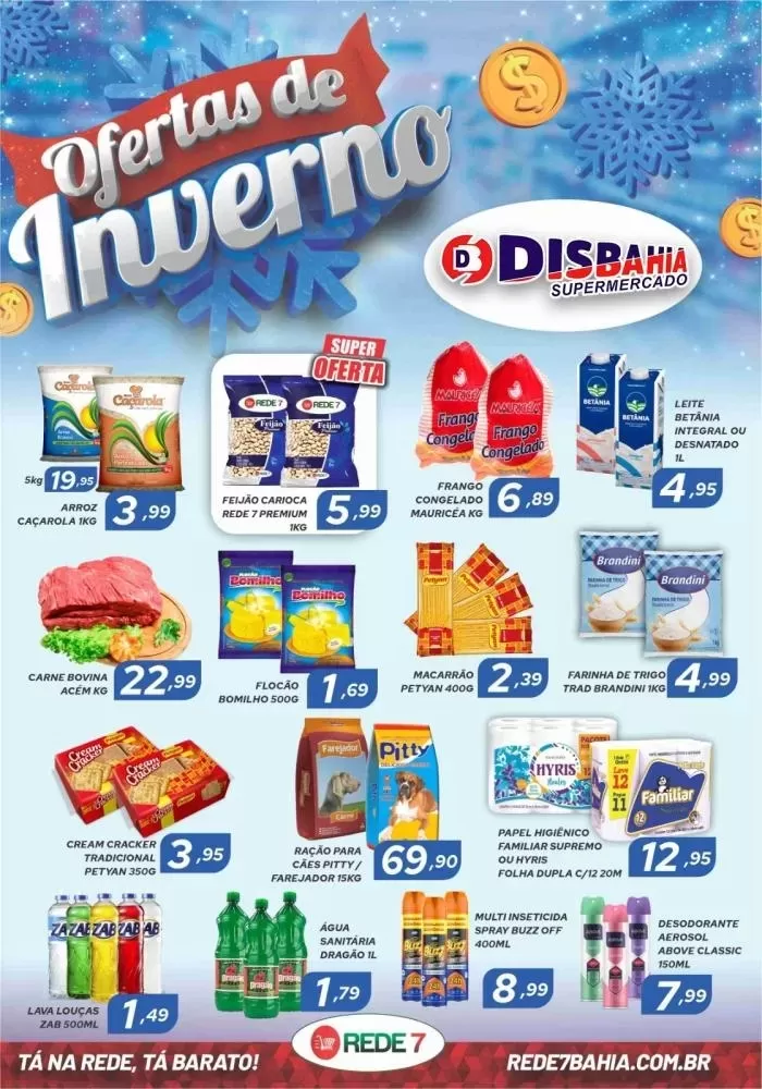 Ofertas de inverno do Disbahia Supermercado