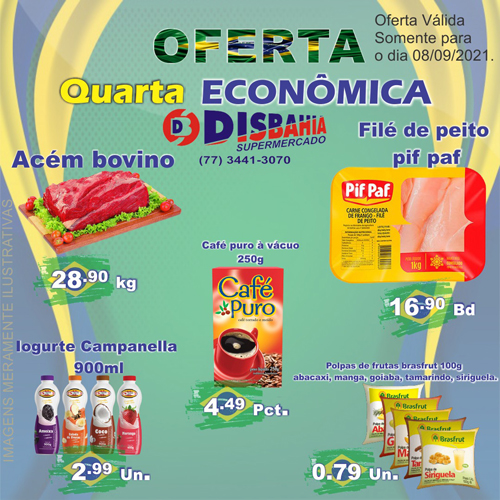 Confira as ofertas da Quarta Econômica do Disbahia Supermercado