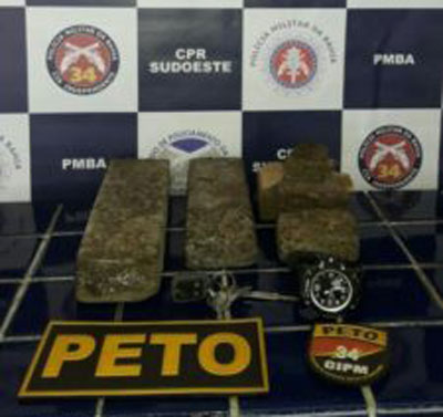 Brumado: 3 kg de maconha são apreendidos pela Polícia Militar no bairro Irmã Dulce