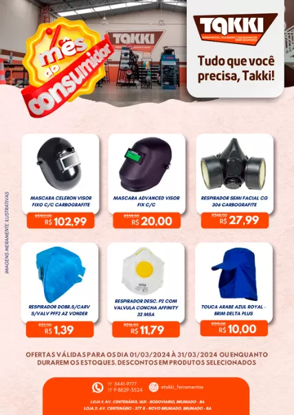 Takki Ferramentas celebra o Mês do Consumidor com ofertas especiais em suas lojas