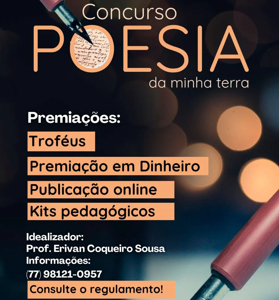 Brumado lança I Concurso de Poesia 'Poesia da Minha Terra' com inscrições gratuitas