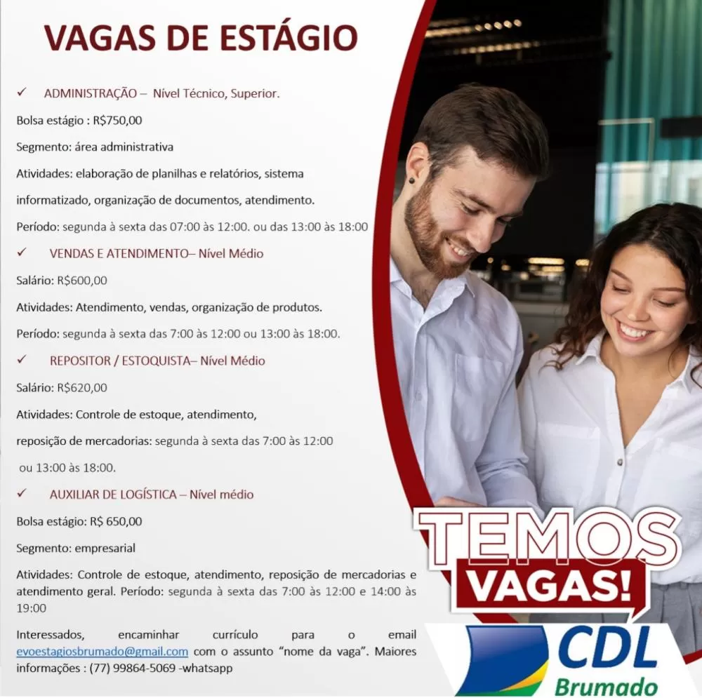 Oportunidades de Estágio em Brumado: Vagas Disponíveis em Diversas Áreas