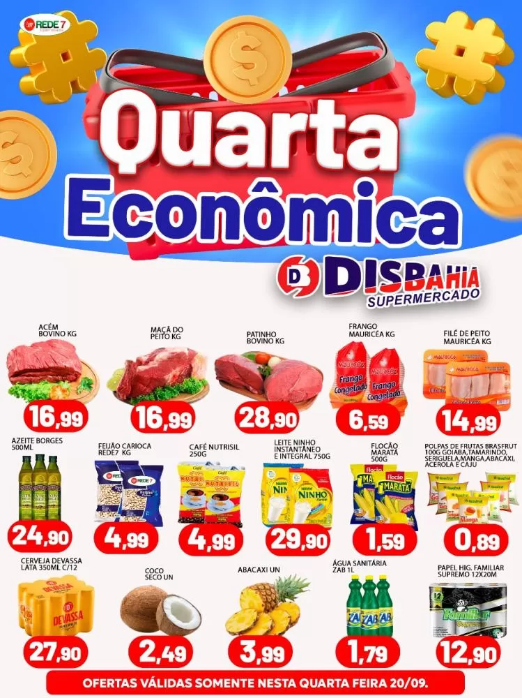 Economize na Quarta Econômica do Disbahia Supermercado!