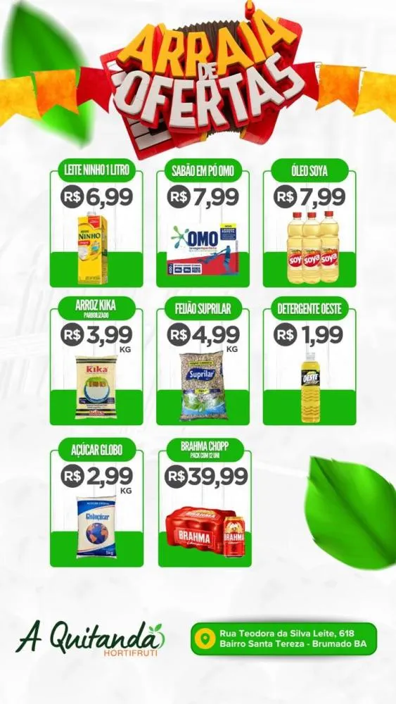 A Quitanda lança Arraiá de Ofertas com preços imperdíveis em Brumado