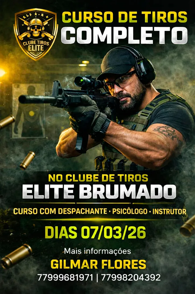 Clube de Tiros Elite Brumado realizará curso completo para retirada do Certificado de Registro (CR)