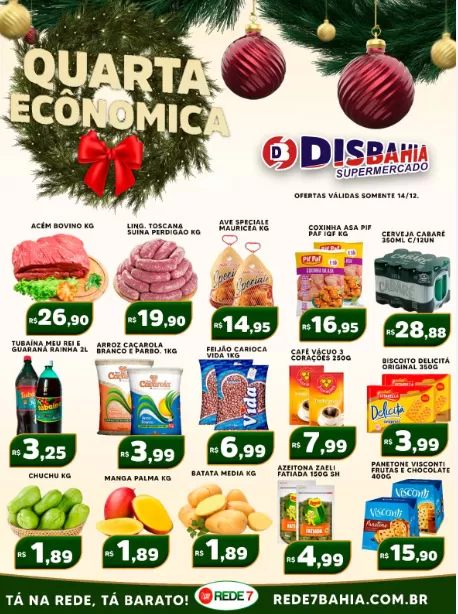 Confira as ofertas da Quarta Econômica do Disbahia Supermercado
