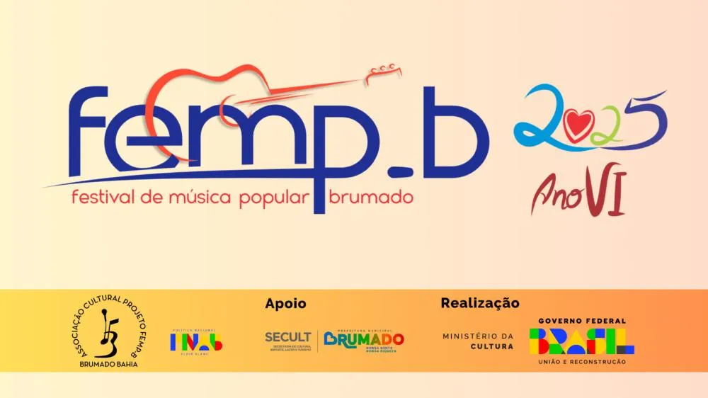 Brumado: Femp-b 2025 acontece nos dias 20 e 21 de setembro com artistas da terra