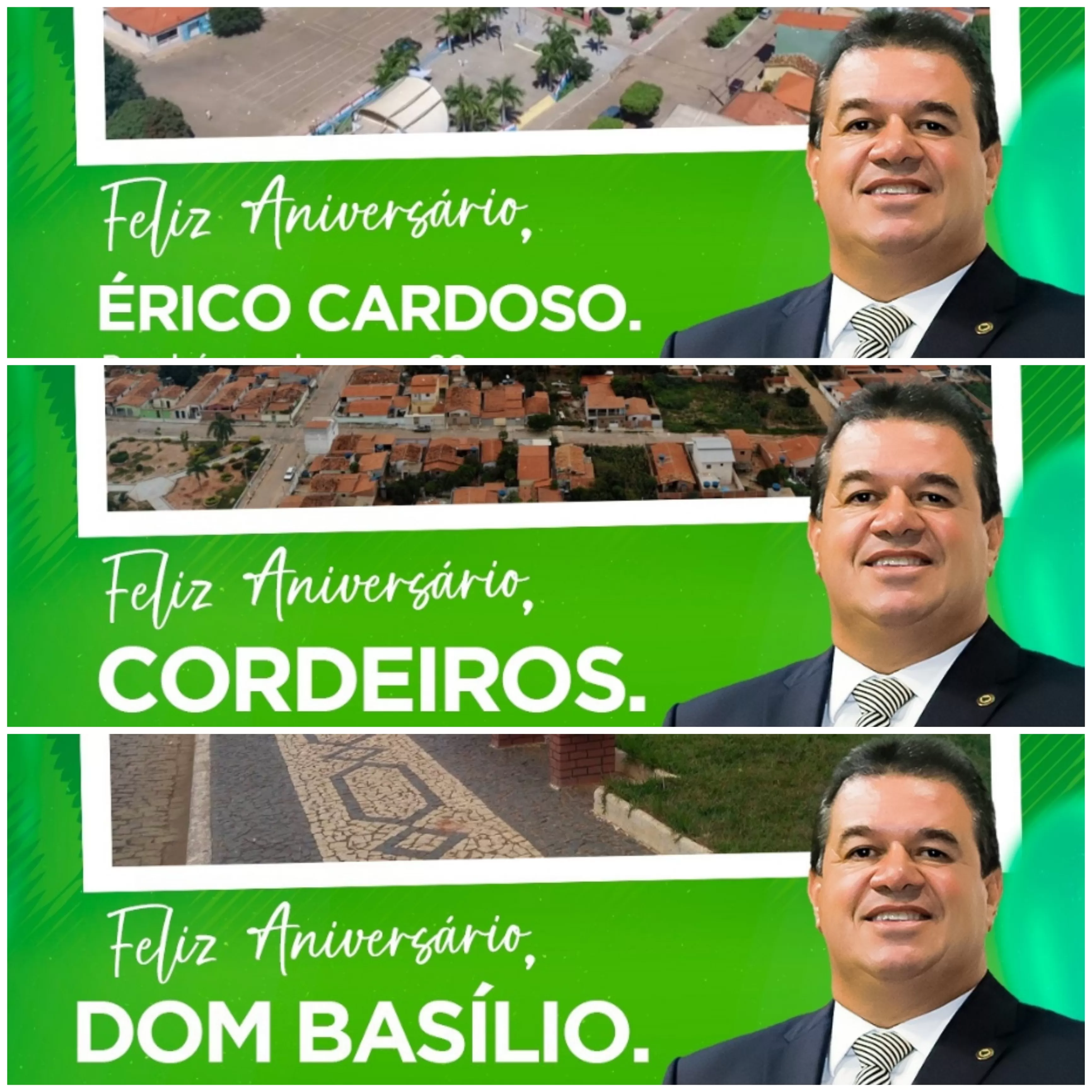 Emancipação política: Marquinho Viana parabeniza Dom Basílio, Érico Cardoso e Cordeiros