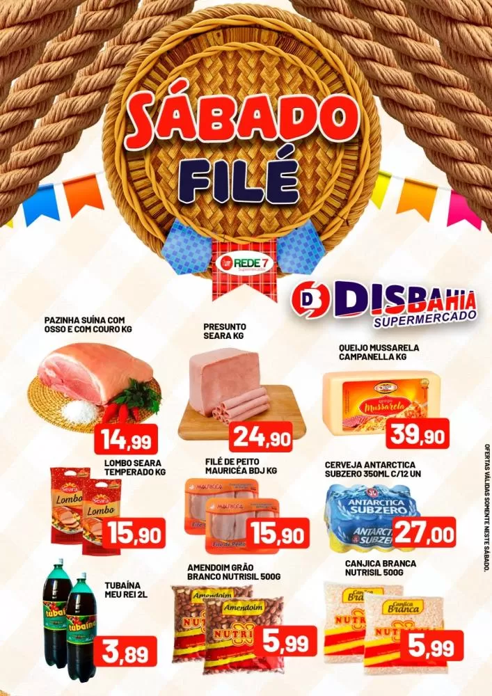 Ofertas: Sábado Filé do Disbahia Supermercado