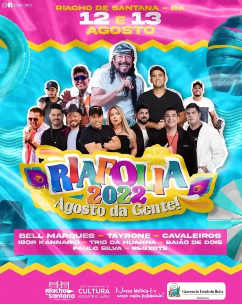 Vem aí o RiaFolia nos dias 12 e 13 de agosto