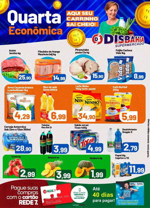 Economize na Quarta Econômica do Disbahia Supermercado!