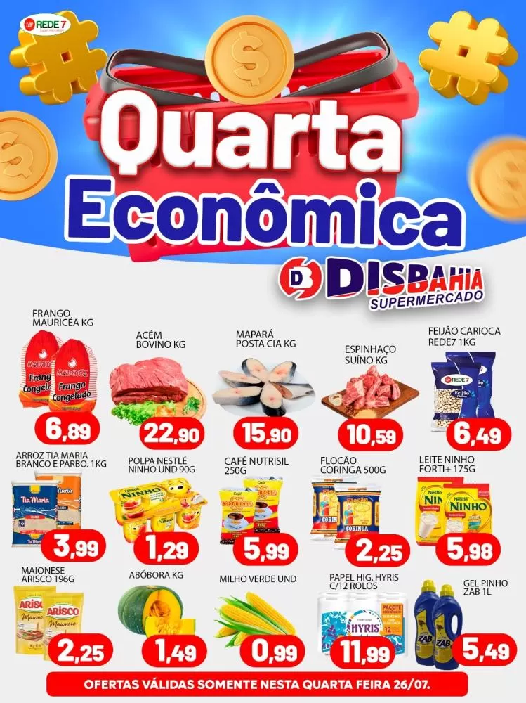 Economize na Quarta Econômica do Disbahia Supermercado!