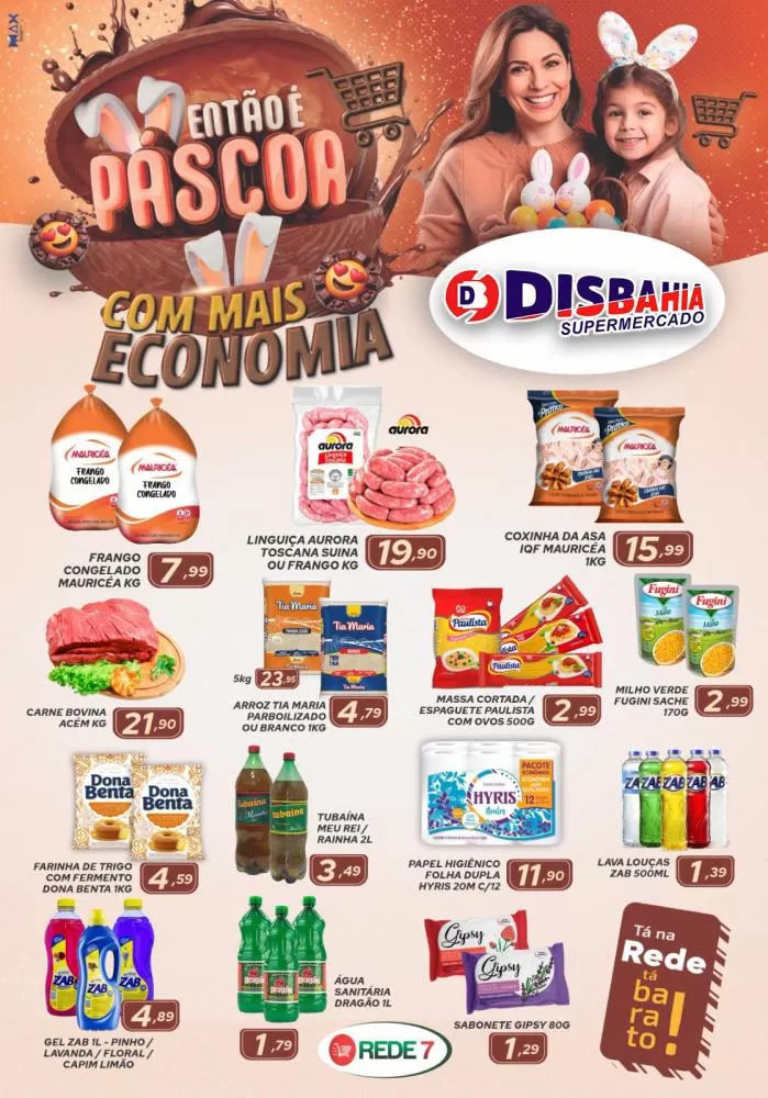 Ofertas de Páscoa do Disbahia Supermercado