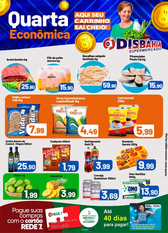 Economize na Quarta Econômica do Disbahia Supermercado!