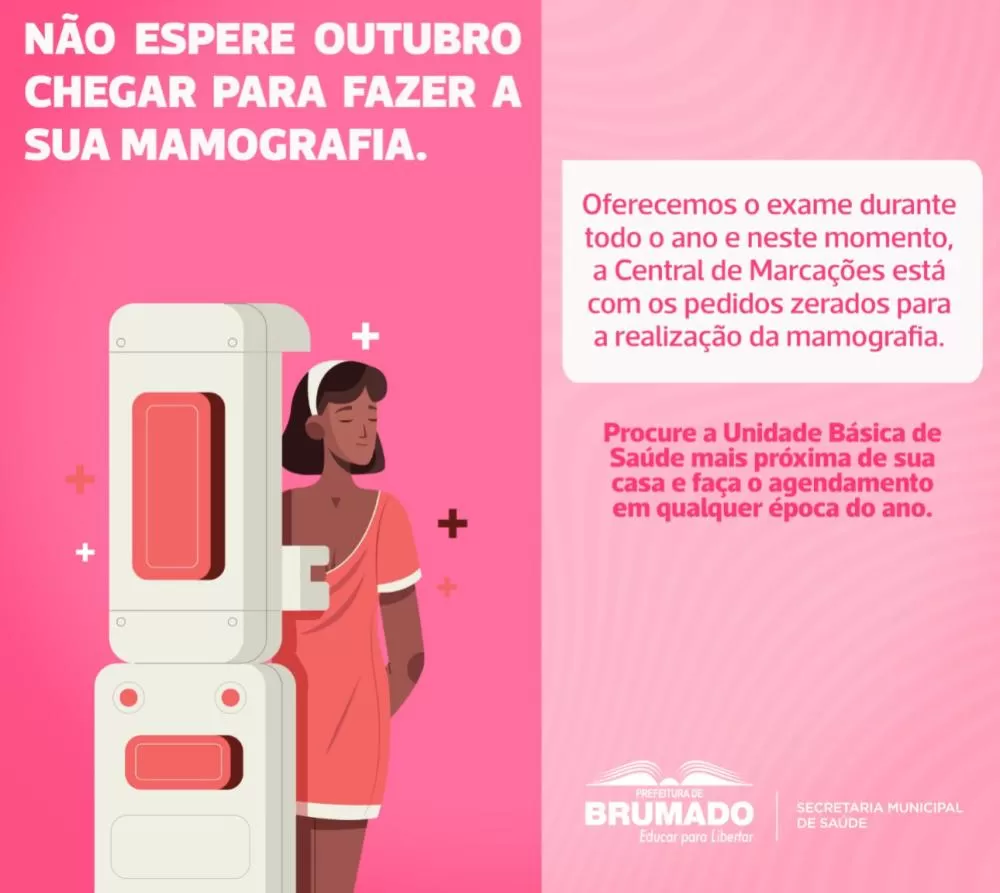 Baixa procura por mamografias preocupa autoridades de saúde em Brumado