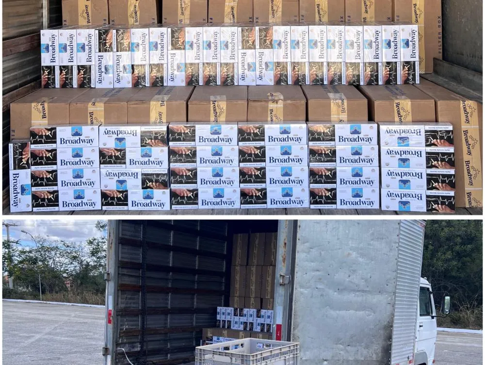 Carga de cigarro contrabandeada avaliada em R$ 300 mil é apreendida pela PMBA no distrito de Ibitira, em Rio do Antônio