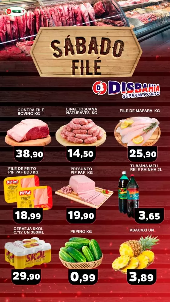 Ofertas: Sábado Filé do Disbahia Supermercado