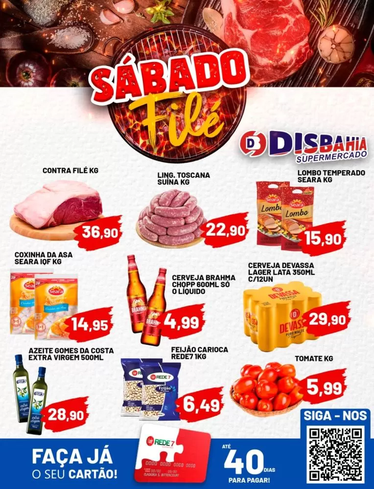 Ofertas: Sábado Filé do Disbahia Supermercado