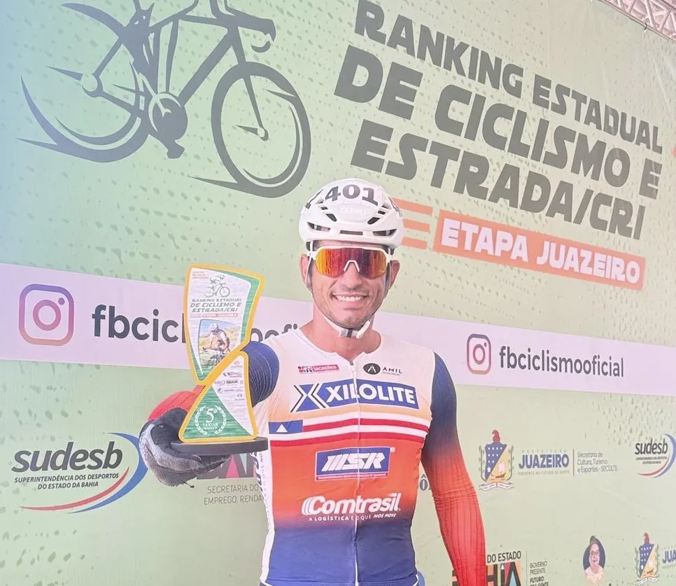 Atleta brumadense Beto Bike conquista 5º lugar em competição de ciclismo em Juazeiro