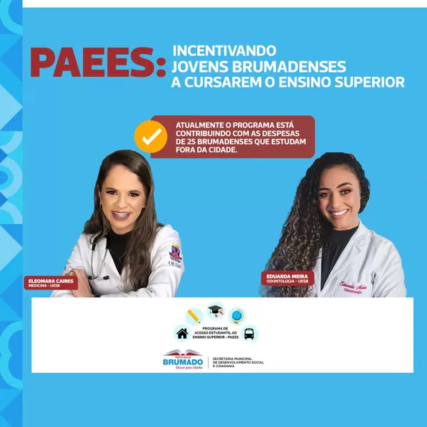 PAEES: em 5 anos de Programa 75 universitários já contaram com o apoio da Prefeitura de Brumado