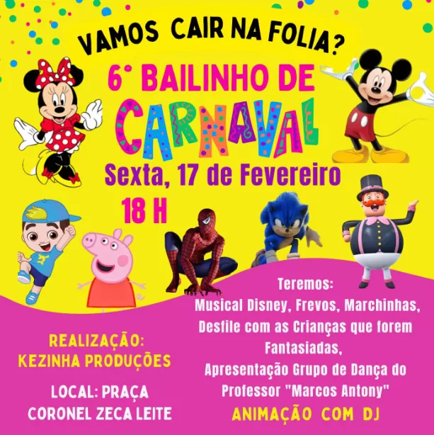Brumado: Kezinha Produções promove 'Bailinho de Carnaval na Praça'