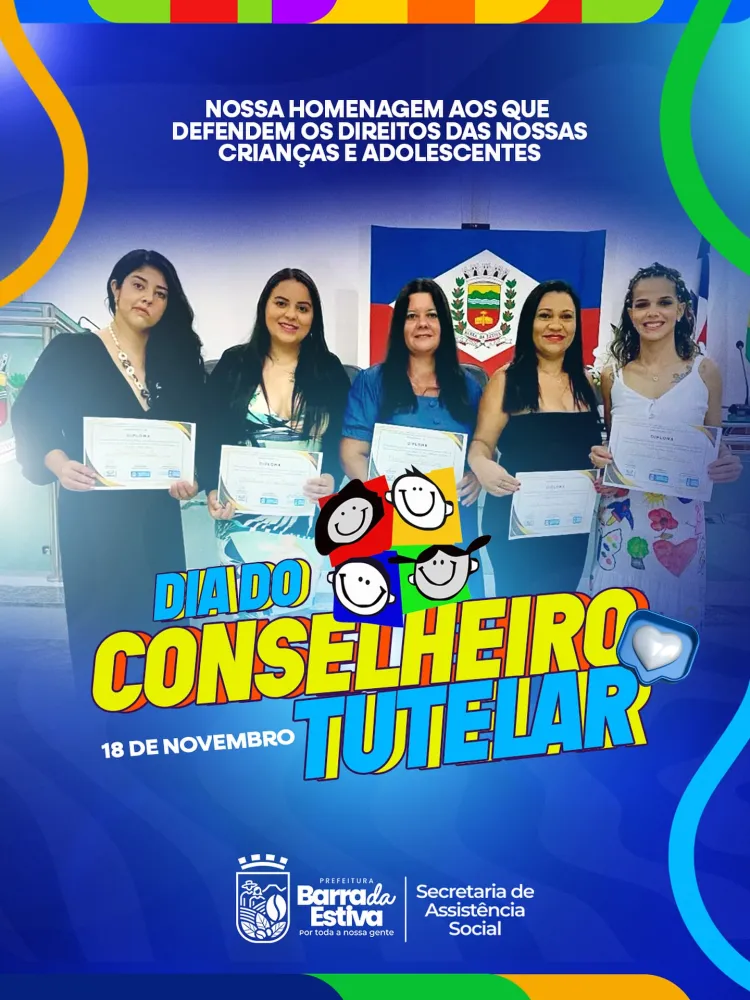 Barra da Estiva: Administração Municipal presta homenagem aos Conselheiros Tutelares no dia 18 de novembro