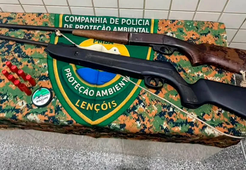 Operação ambiental apreende armas durante fiscalização na Chapada Diamantina
