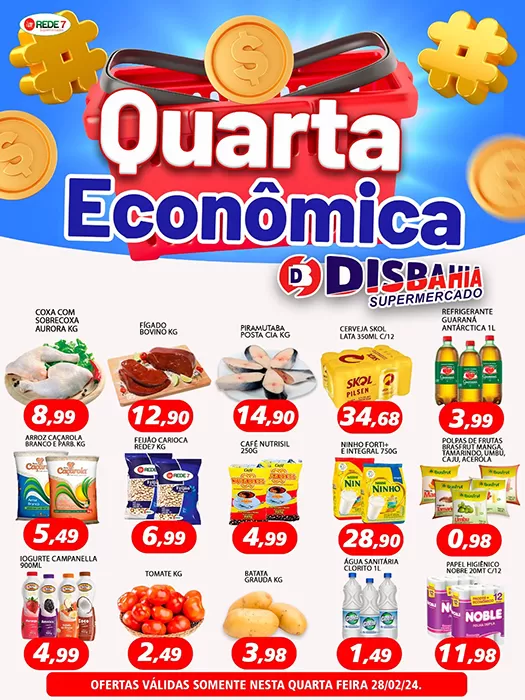 Economize na Quarta Econômica do Disbahia Supermercado!