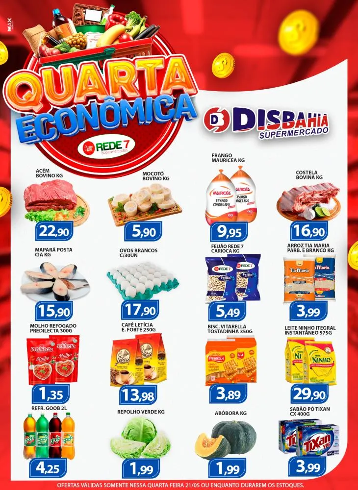 Economize na Quarta Econômica do Disbahia Supermercado!