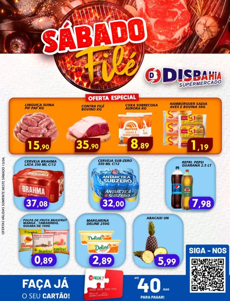 Ofertas: Sábado Filé do Disbahia Supermercado