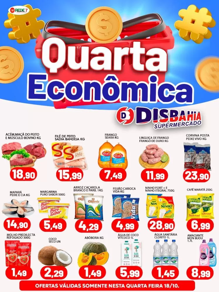 Economize na Quarta Econômica do Disbahia Supermercado!