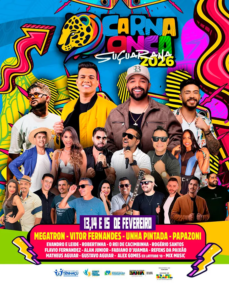 Prefeitura de Tanhaçu anuncia programação do Carnaonça 2026 às margens do Rio de Contas