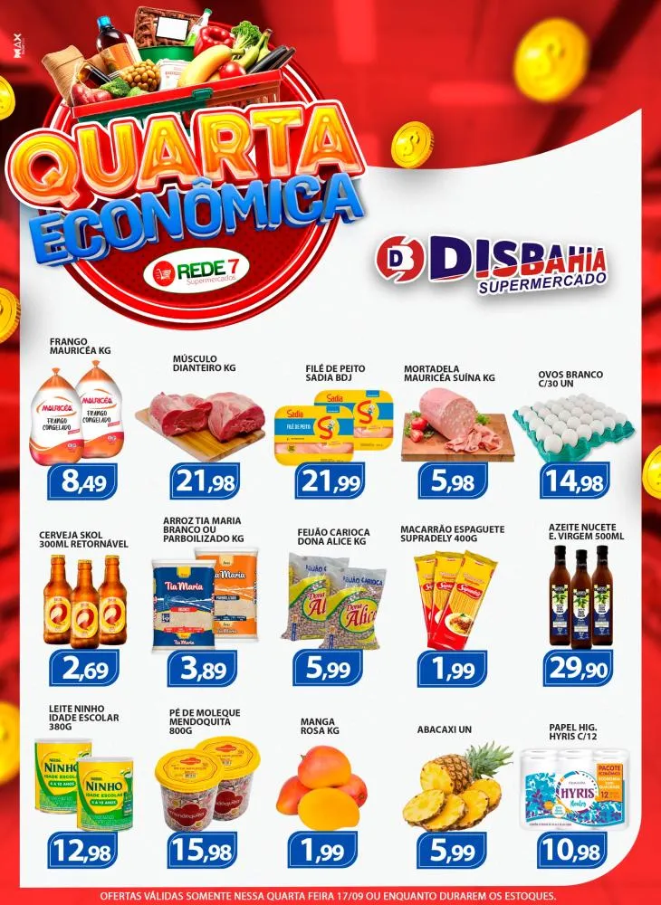 Economize na Quarta Econômica do Disbahia Supermercado!