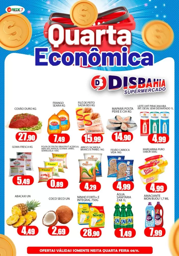 Economize na Quarta Econômica do Disbahia Supermercado!
