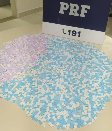 Com auxílio de cão farejador PRF realiza apreensão de 3 mil comprimidos de Ecstasy em abordagem a ônibus na BR-116 em Vitória da Conquista