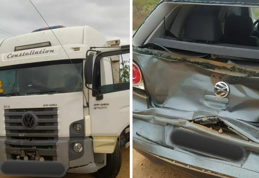 Brumado: Polícia Rodoviária Estadual registra colisão traseira na BA-148 na entrada da Fazenda Jacaré