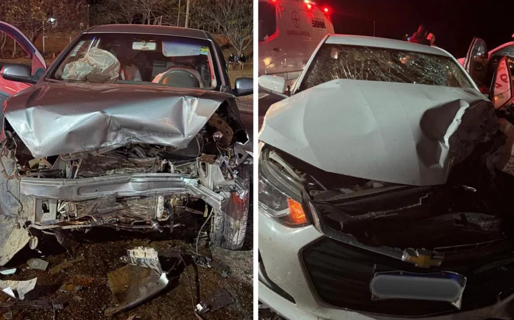 Colisão frontal entre dois veículos é registrada na BA-262, entre Vitória da Conquista e Anagé