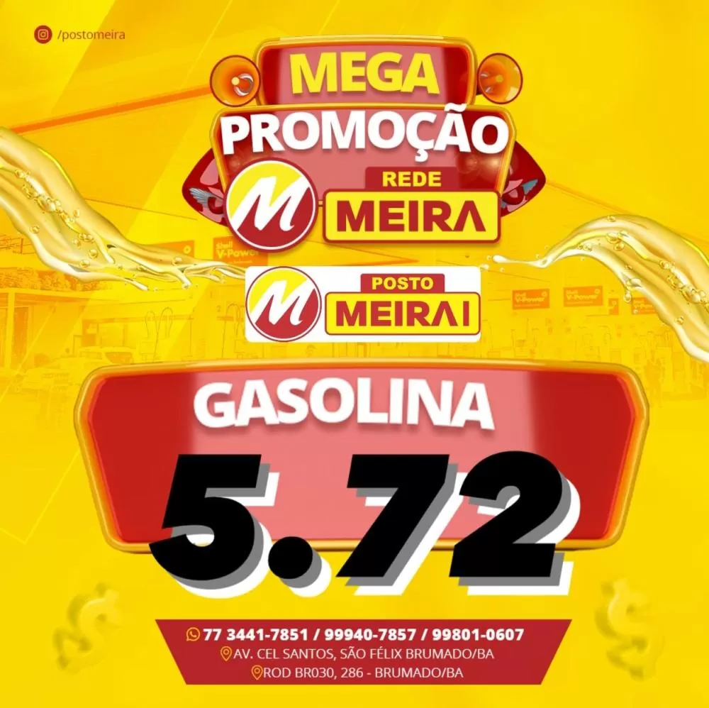 Abasteça seu veículo no Posto Meira