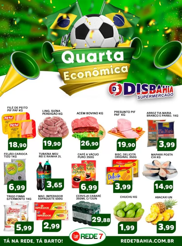 Confira as ofertas da Quarta Econômica do Disbahia Supermercado