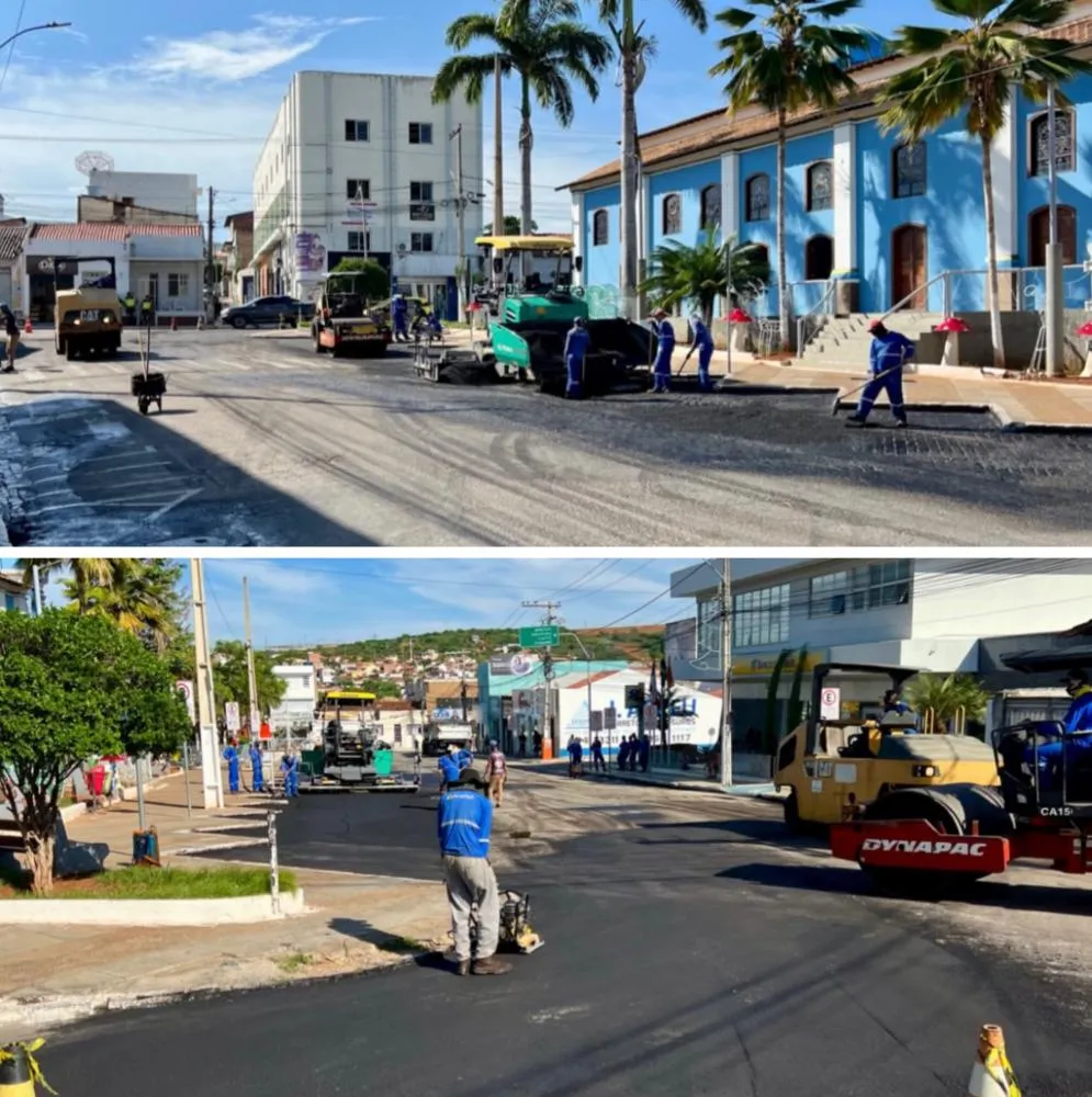 Prefeitura de Brumado intensifica obras de recapeamento asfáltico e reforça mobilidade no Centro