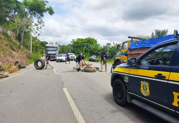 PRF registra duas interdições parciais em rodovias federais