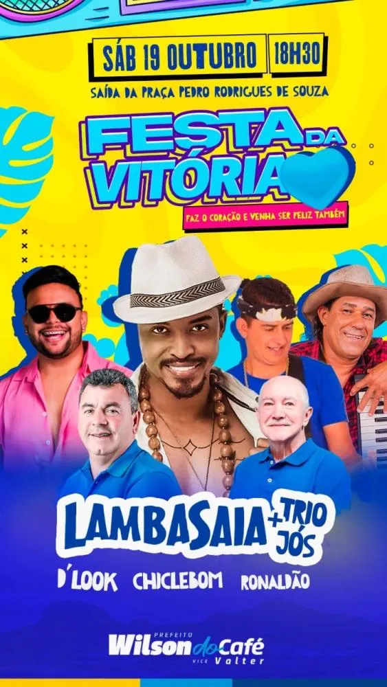 Lambasaia comanda festa da vitória de Wilson do Café em Barra da Estiva neste sábado (19/10)