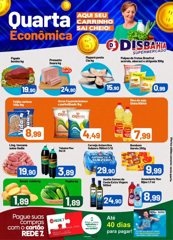 Economize na Quarta Econômica do Disbahia Supermercado!